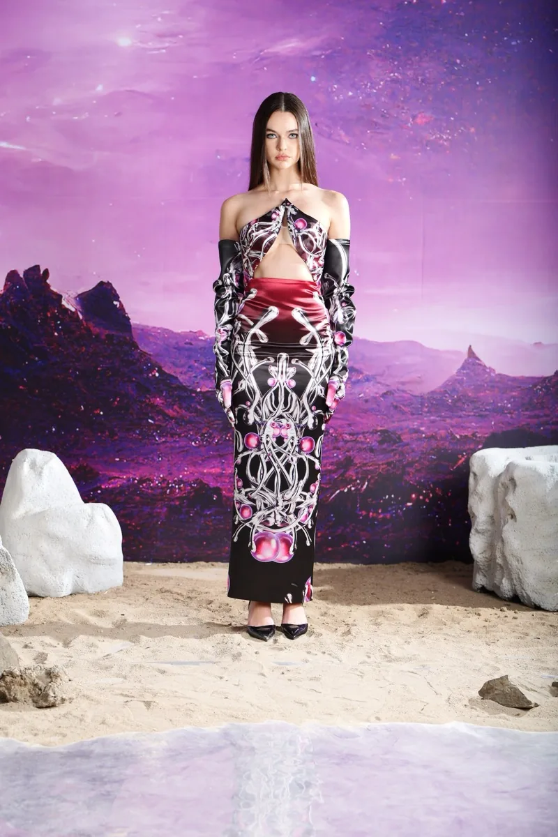 Printed dress — atelier sample